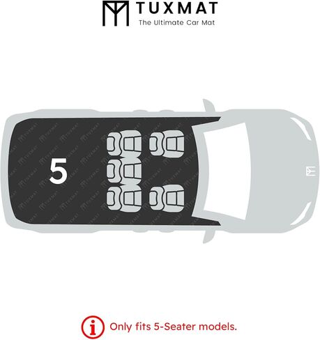 TuxMat - for Lexus GX 5-Seater 2024-2026 Models - Custom Car Mats - Maximum Coverage, All Weather, Laser Measured - This Full Set Includes 1st and 2nd Rows in Kuwait