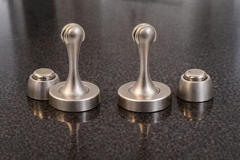 Magnetic Door Stop - Brushed Nickel - 2pc Set in Saudi Arabia