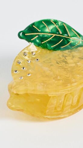 ADINA EDEN Women's Rhinestone Accented Lemon Claw Clip, Yellow, One Size in Kuwait