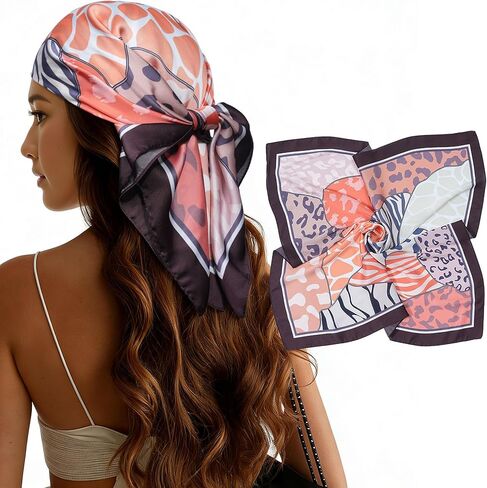 وشاح ستان من لوري هيد للنساء - أوشحة شعر مربعة 27.5 بوصة in Kuwait