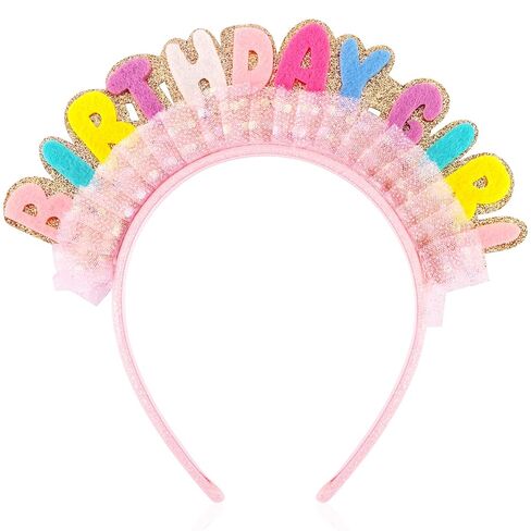Birthday Girl Headband Princess Crown for Women Girls, Happy Birthday Headband for Hair Accessories in Kuwait
