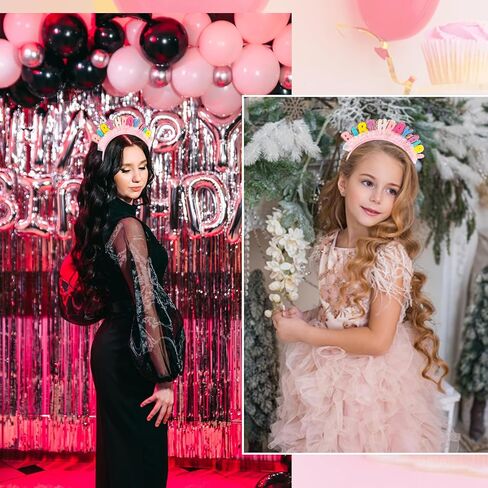 Birthday Girl Headband Princess Crown for Women Girls, Happy Birthday Headband for Hair Accessories in Kuwait