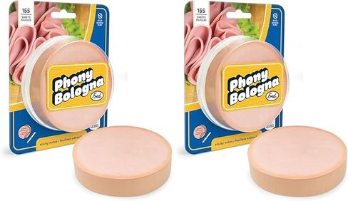Genuine Fred Phony Bologna Sticky Note Pad, 155 Sheets, 3.5" x 3.5", Fun Fake Food Packaging, Fun Gift for The Office, Graduation, Back to School in Saudi Arabia