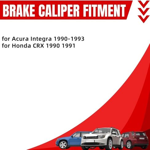 Rear Disc Brake Caliper Assembly Pair Set of 2 ZGYWAutoParts for Acura Integra 1.7L 1992 1993, for Acura Integra 1.8L 1990-1993, for Honda CRX 1.6L 1990 1991 in Kuwait