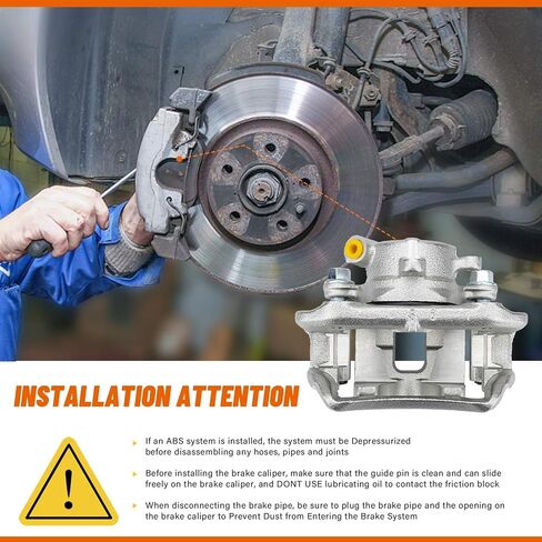 DRIVESTAR 19B819 Left Front Brake Caliper for 1984-1995 for Toyota Pickup RWD, Disc Brake Caliper in Saudi Arabia