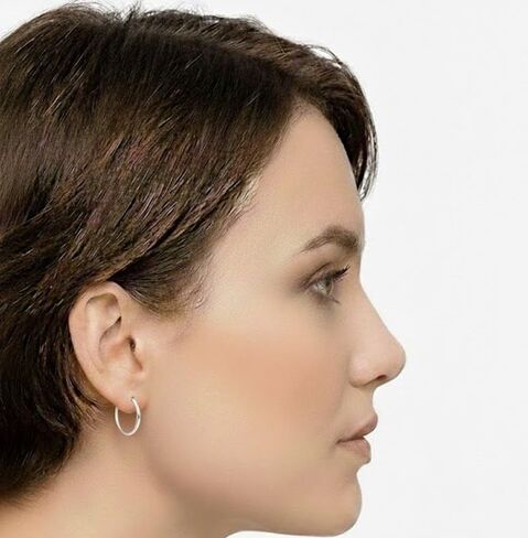 Handmade Sterling Silver Minimalist Hoop Earrings, 16mm Round, Polished Finish, Thin Endless Design, Unisex Fashion Jewelry, 2 Piece Set in Saudi Arabia