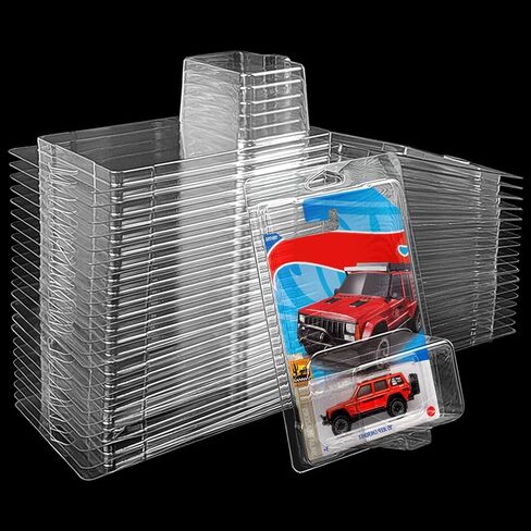 30 Pcs Clear Protector Cases Model Car Clamshell Cases Display Case Clear Protective Packs Car Blister Pack Covers Compatible with Hot-Wheels for Storage, 7.5 x 5 x 2 Inch in Kuwait