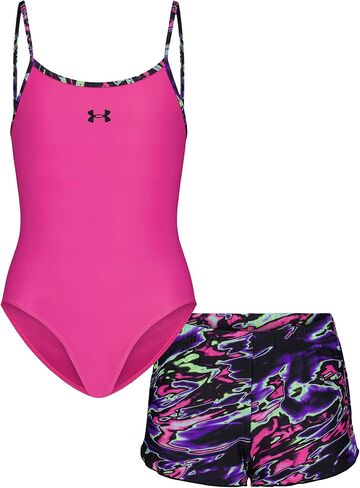 Under Armour Girls One Piece Swimsuit, UPF 50+ Sun Protection, Quick Drying Bathing Suit in Saudi Arabia