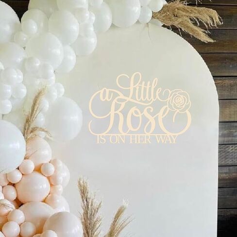 لافتة خشبية صغيرة على طريقها، ديكورات حمام الطفل، ديكور حفلات بموضوع الورد، زينة عيد الميلاد الأول للفتيات، لوازم الحفلات الأولى in Kuwait