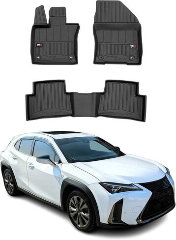 OMAC سجادات أرضية فاخرة لسيارة Lexus UX200 UX250h 2019-2025 سجادات سيارة مناسبة لجميع الأحوال الجوية ثلاثية الأبعاد مخصصة مقاومة للماء وبطانات أرضية TPE عديمة الرائحة يتم قياسها بالليزر وغير قابلة للانزلاق (أسود) in Kuwait