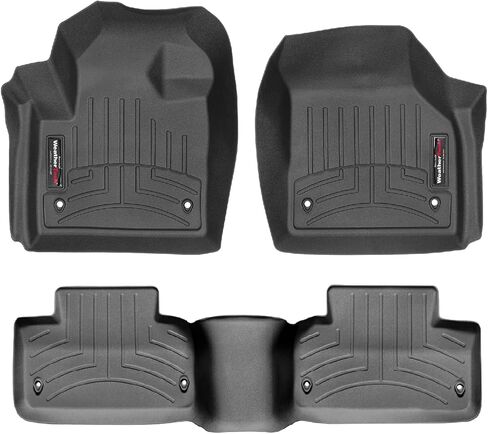 بطانات أرضية مخصصة من WeatherTech لسيارة Land Rover Discovery Sport، Discovery Sport، Discovery Sport - الصف الأول والثاني (441589-1-2)، أسود in Saudi Arabia