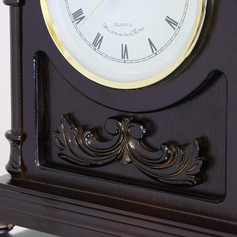 ساعة Bedford Clock Collection Wood Mantel مع الدقات in Kuwait