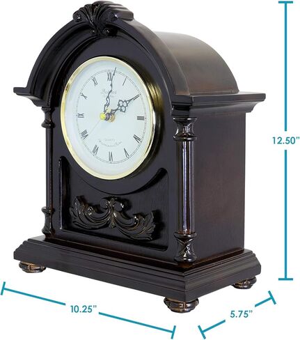 ساعة Bedford Clock Collection Wood Mantel مع الدقات in Kuwait
