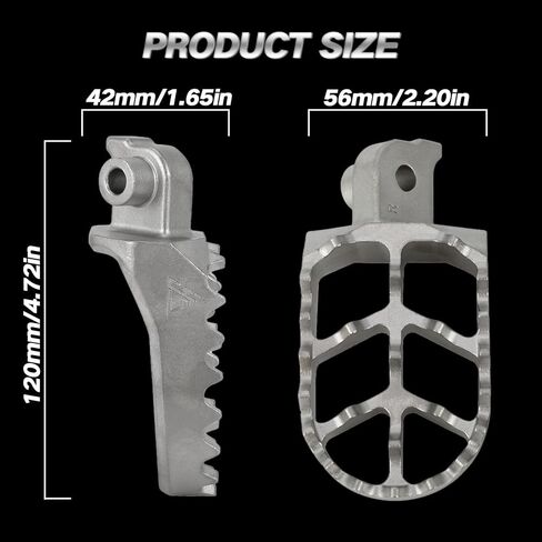 أوتاد قدم الدراجة الترابية 304 من الفولاذ المقاوم للصدأ مسند قدم عالمي لـ CRF CR XR YZ TTR KX KLX PW 50 70 80 100 110 125 200 50cc-250cc Pit Bike in Kuwait