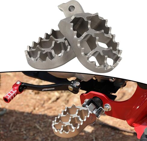 أوتاد قدم الدراجة الترابية 304 من الفولاذ المقاوم للصدأ مسند قدم عالمي لـ CRF CR XR YZ TTR KX KLX PW 50 70 80 100 110 125 200 50cc-250cc Pit Bike in Kuwait