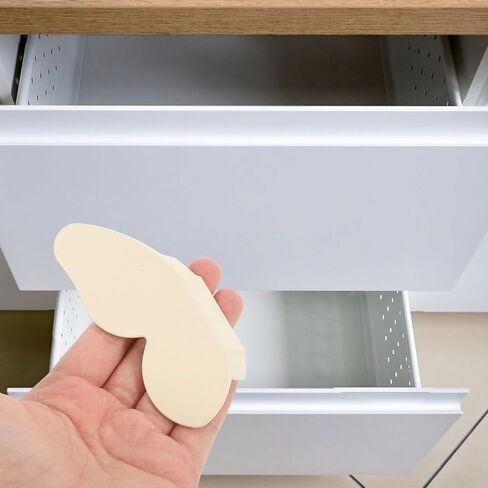 Butterfly Cabinet Handles and Cute Drawer Knobs, Metal Furniture Hardware Knobs for ’ Room Wardrobes and Cabinets, 32mm Hole Spacing, Light Beige Pair in Kuwait