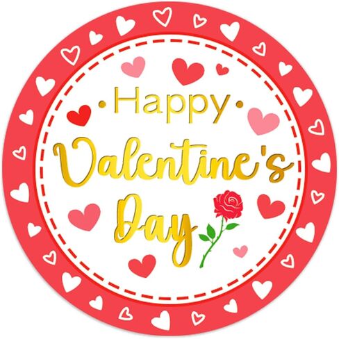 60 Pcs Valentines Stickers Valentine's Day Gift Tag Valentine's Day Self Adhesive Tags Valentine's Day Gift Tags Stickers Pink Valentine’s Day Stickers Alentines Day Labels for Gifts Boxes in Kuwait