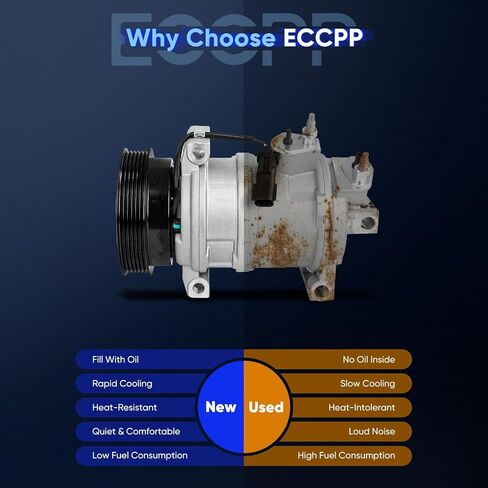 ضاغط التيار المتردد ECCPP 2006-2008 لضاغط التيار المتردد Jeep Commander 4.7L 5.7L مع التبريد السريع للقابض in Saudi Arabia