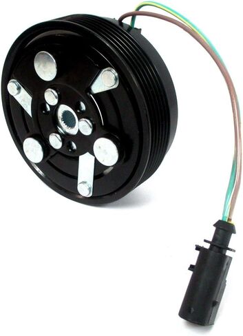 AC Compressor Clutch Kit (6 GROOVE PULLEY, BEARING, COIL, PLATE) FITS: 2000-2005 VOLKSWAGEN JETTA 4CYL 1.8L SD7V16 COMPRESSOR in Kuwait