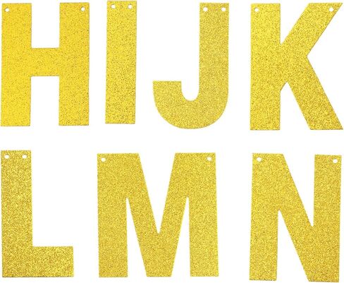 مجموعة لافتة حروف لامعة قابلة للتخصيص من COLFULINE DIY، 107 قطعة من الحروف والأرقام الذهبية مع أداة حبل وخيوط، لافتة بطاقات لامعة قابلة لإعادة الاستخدام لأعياد الميلاد والزفاف وتزيين حمام الطفل in Kuwait