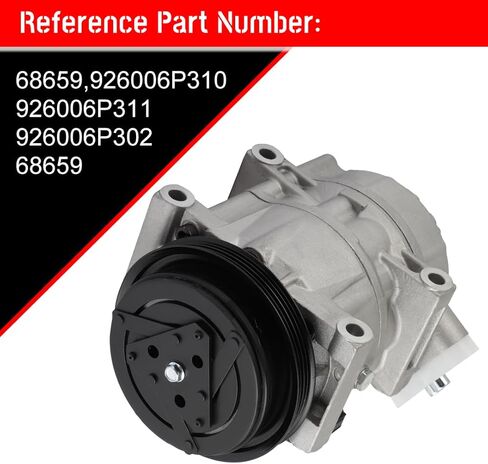 CCIYU Air Conditioning Compressor for INFINITI Q45 4.1L 1997-2001 Replaces AC Compressor for Car with Clutch for 68659 in Saudi Arabia