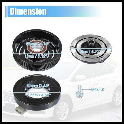 AC Compressor Clutch Set Replace for Ford F-150 1997-2006 A/C Clutch Repair Assembly Durable Material in Saudi Arabia