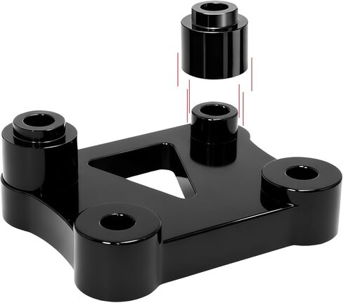 Black Handlebar Riser Pull Back Plate Bracket Handle bar Displacement Adapter for Harley M8 Softail Dyna Wide Glide/Street Bob/Fat Bob/Low Rider/Switchback/Super Glide/Fxd/Fxr 2018-Later Models in Kuwait