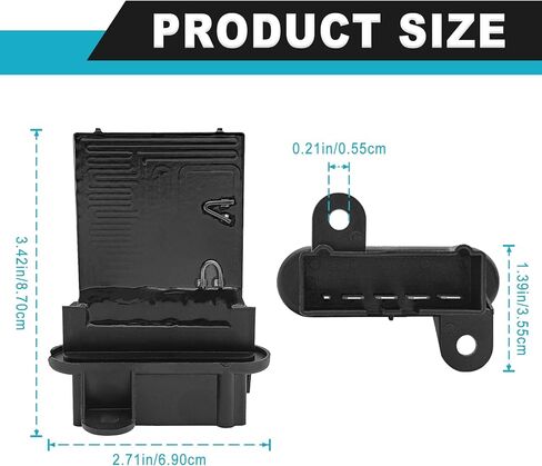 HVAC Heater Blower Motor Resistor, Compatible with Jp KJ Series Liberty 2002-2007, TJ Series Wrangler 2002-2006 Left Hand Drive, Replace OE #5139719AA & 5066552AA in Kuwait