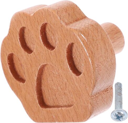 Solid Beech Wood Drawer Pull Knobs for ’s Room Dresser Wardrobe Cabinet Handles Animal Shape Furniture Hardware with Screws in Kuwait