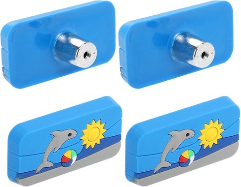 BESTYASH 4pcs Cartoon Printed Rubber Cabinet Pull Handles, Single-Hole ’ Drawer Knobs for Cupboards and Wardrobe Doors, Soft Colorful Home Cabinet Hardware for Room in Kuwait