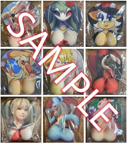 لوحة ماوس ثلاثية الأبعاد Oppai Mousepad مع مسند معصم من الجل الناعم Anime Manga Gaming Boob Pad مضادة للانزلاق (Namii 7) in Kuwait