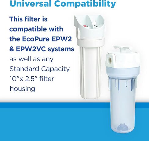 EcoPure EPW2F Premium Fact Universal Whole Home Filter (2 Pack), Dark Gray/Black in Kuwait