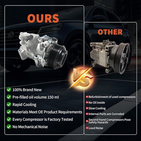 ضاغط مكيف الهواء CO 29042C مع قابض مكيف الهواء يناسب تويوتا أفالون هايلاندر سيينا كامري 2.5L 2.7L 3.5L 2011-2018، لكزس ES350 RX350 GS350 3.5L 2010-2018، يستبدل 8832006160 in Kuwait