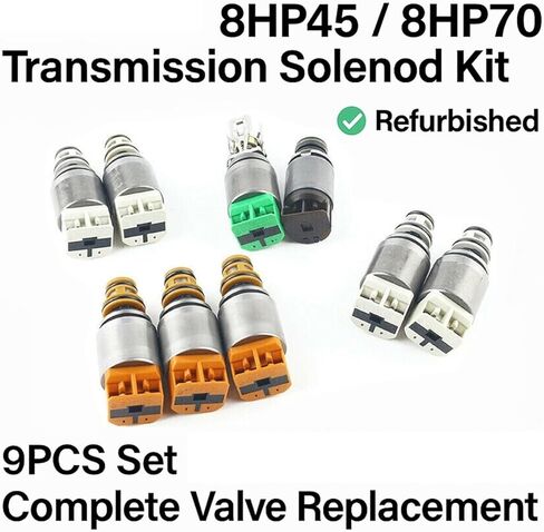 9PCS Transmission Solenoid Valve Set 8HP45/8HP70 Compatible For Audi Q7 Compatible For Jaguar XJ/Range Rover in Kuwait