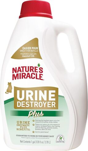 Nature's Miracle Cat Urine Destroyer Plus, Enzymatic Cleaner, 32 oz in Saudi Arabia