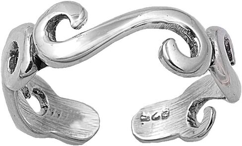 SILVERCLOSEOUT Sterling Silver Swirl Toe Ring in Kuwait