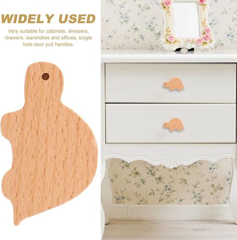 Animal Wooden Cabinet Knobs for Dresser Drawers, Solid Beech Wood Turtle Shape, Childrens Room Cupboard Handles, Sturdy Drawer Pulls for ’ Furniture in Kuwait