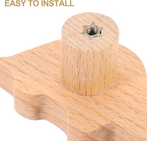 Animal Wooden Cabinet Knobs for Dresser Drawers, Solid Beech Wood Turtle Shape, Childrens Room Cupboard Handles, Sturdy Drawer Pulls for ’ Furniture in Kuwait