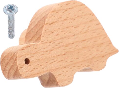 Luxshiny Cartoon Animal Wooden Cabinet Knob Wardrobe Pull Handle Solid Beech Wood Door Pull Handle with Screw for ’ Room Dresser Drawer Furniture Decoration in Kuwait