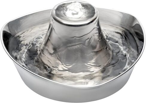PetSafe Seaside Pet Water Fountain (60 oz/1.8L Water Capacity) Stainless Steel Cat Water Fountain, Helps Prevent Pet Acne, Scratch and Rust-Resistant Material in Kuwait