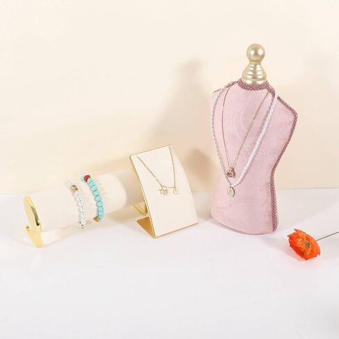 Velvet Bracelet display stand for selling, Gold Watch Storage Organizer for show, Gold Bangle Holder Jewelry Shelf【Beige-Long】 in Saudi Arabia