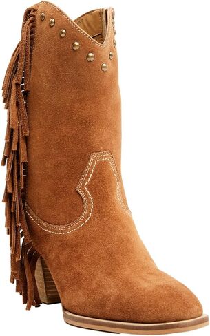 Idyllwind Women's Sidewinder Studded Fringe Suede Fashion Boot Round Toe - Biwsp22l22 in Saudi Arabia