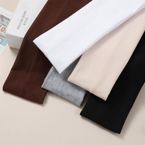5Pcs Headbands for Women Non Slip, 5 Colors Head Bands for Women's Hair. Soft Cotton Cloth Stretchy Thick Headbands for Running, Yoga, and Exercise in Saudi Arabia