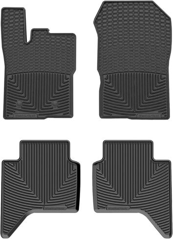 سجادات أرضية WeatherTech مناسبة لجميع الأحوال الجوية لسيارة Ford Ranger Raptor، الصف الأول والثاني (W697-W520)، أسود in Saudi Arabia