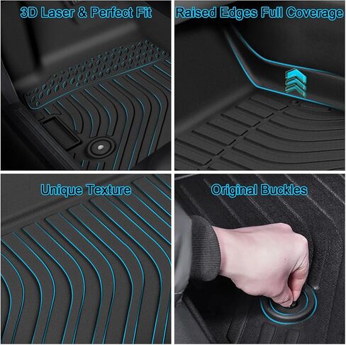 Floor Mats for Chevrolet Chevy Trailblazer FWD 2021-2025 2026 & Cargo Liner (Only Fit for Cargo in Upper Deck Position), TPE Waterproof Non-Slip All Weather Protection Custom in Kuwait