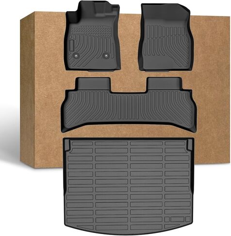 Floor Mats for Chevrolet Chevy Trailblazer FWD 2021-2025 2026 & Cargo Liner (Only Fit for Cargo in Upper Deck Position), TPE Waterproof Non-Slip All Weather Protection Custom in Kuwait
