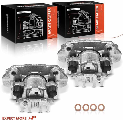 مجموعة فرجار قرص الفرامل الممتازة مع دعامة متوافقة مع موديلات مختارة من Ford وLincoln - Expedition/Navigator 2003 2004 2005 2006 - السائق الخلفي وجانب الراكب، مجموعة من قطعتين in Saudi Arabia