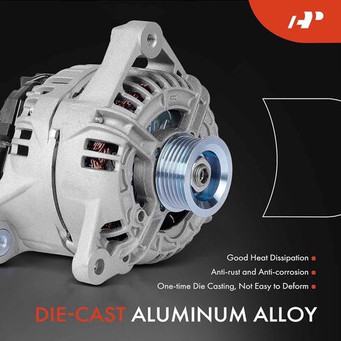 A-Premium Alternator Compatible with Porsche 911 2005-2006, Boxster 2005-2006, Cayman 2006, Carrera GT 2004-2005, 2.7L 3.2L 3.4L 3.6L 3.8L 5.7L, 12V 150A 6-Groove Pulley CW, Replace# 997-603-012-08 in Saudi Arabia