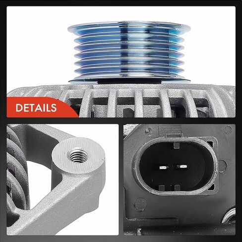 A-Premium Alternator Compatible with Porsche 911 2005-2006, Boxster 2005-2006, Cayman 2006, Carrera GT 2004-2005, 2.7L 3.2L 3.4L 3.6L 3.8L 5.7L, 12V 150A 6-Groove Pulley CW, Replace# 997-603-012-08 in Saudi Arabia