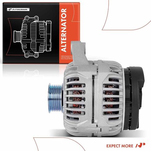 A-Premium Alternator Compatible with Porsche 911 2005-2006, Boxster 2005-2006, Cayman 2006, Carrera GT 2004-2005, 2.7L 3.2L 3.4L 3.6L 3.8L 5.7L, 12V 150A 6-Groove Pulley CW, Replace# 997-603-012-08 in Saudi Arabia